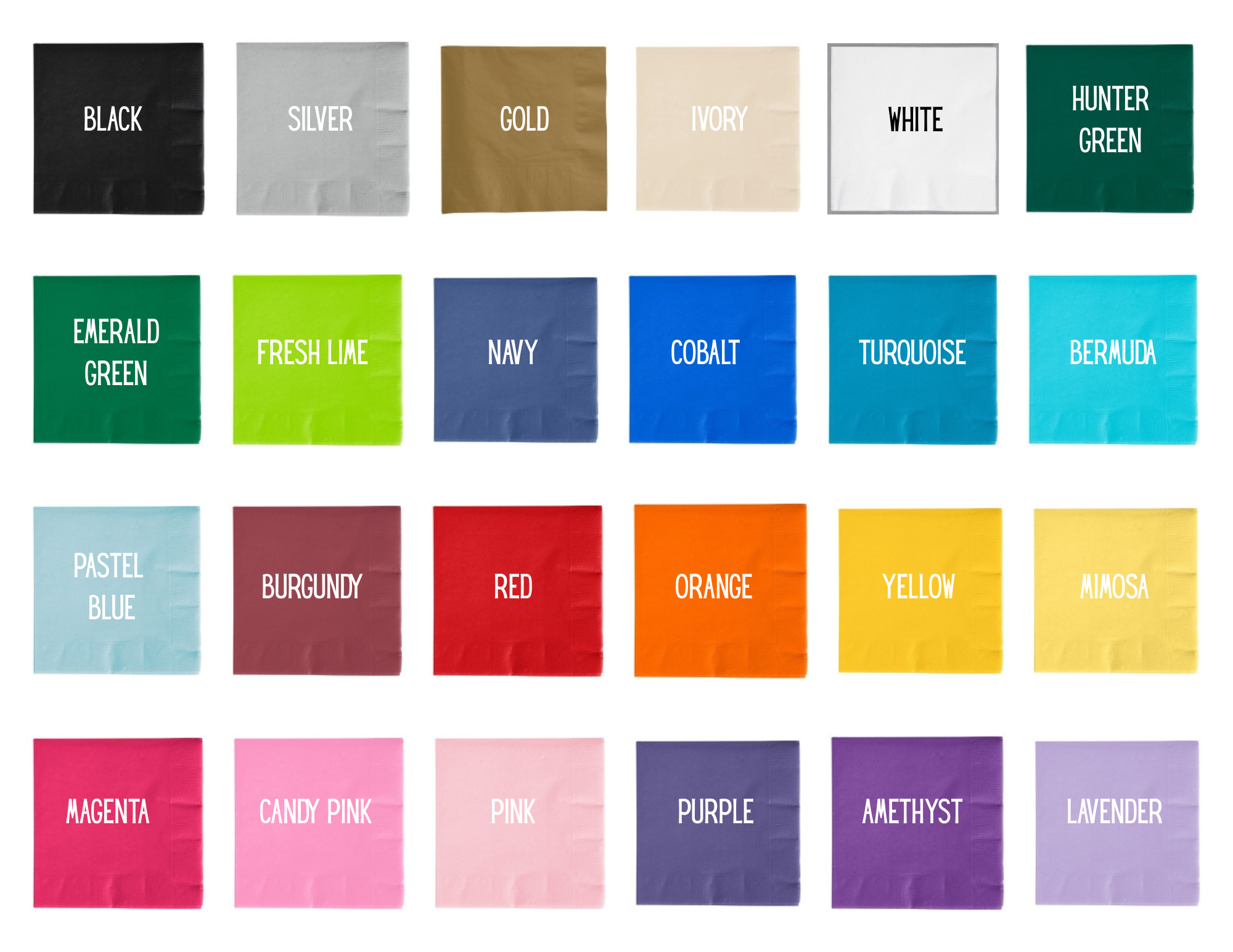 custom 3-ply cocktail napkins